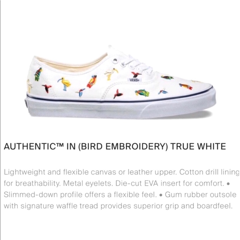 SOLD Kids List NWT RARE Vans Bird Embroidered - Picture 8 of 8